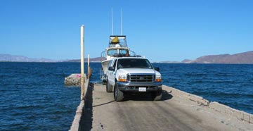 Guillermo's boat launch ramp at Bahia de los Angeles, Mexico.