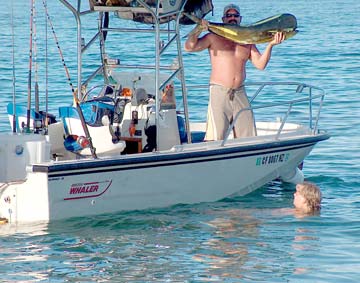 Fishing boat at Punta Chivato, Mexico.