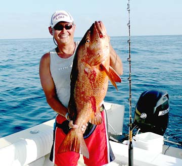 Dog snapper caught during fishing at Puerto Vallarta, Mexico.