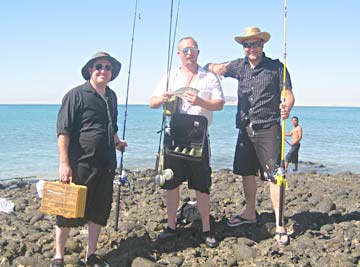 Beach fishing at Rocky Point, Mexico.