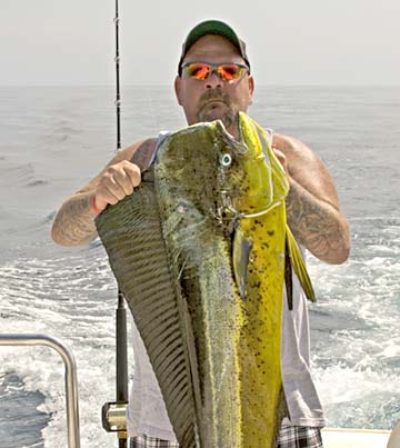 Dorado fishing at Cabo San Lucas, Mexico.