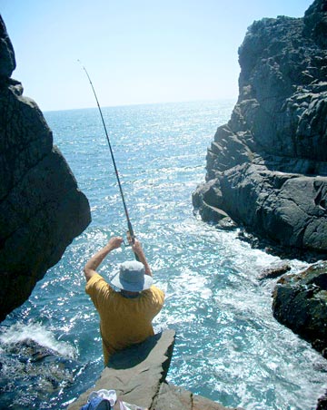 Surf fishing, Baja California, Mexico. 1