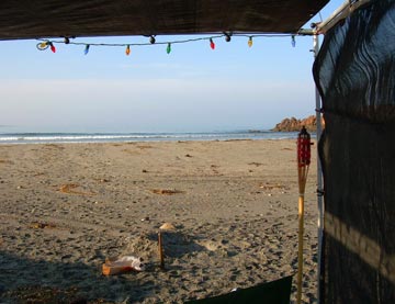 Surf fishing camp, Baja California, Mexico.