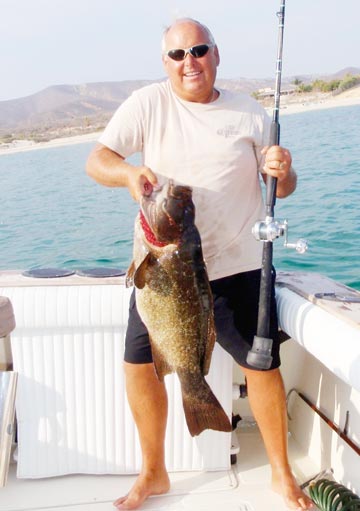 Leopard grouper caught at Las Tinas, East Cape, Baja California Sur, Mexico