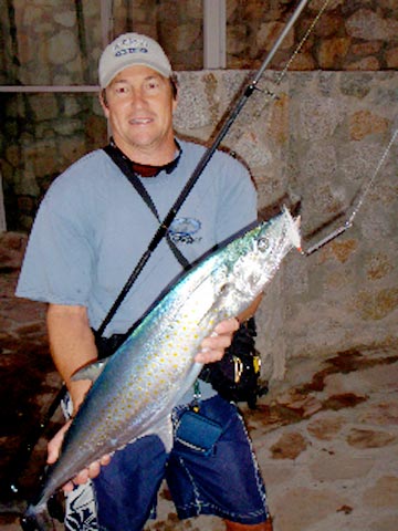 Surf caught sierra mackerel at Cabo San Lucas