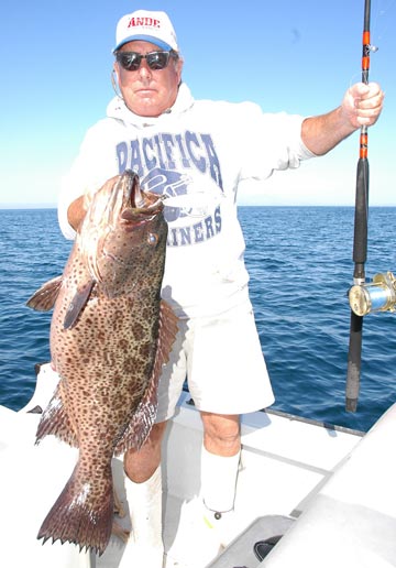 Alan Lewis fishing at Isla Tortuga, Mexico.